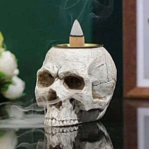 Smoking Skull Incense burner,  comes in white or black 10 Free mix sent cones